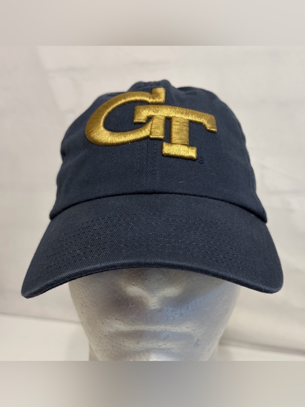 Embroidered GT Baseball Cap in Navy and Gold